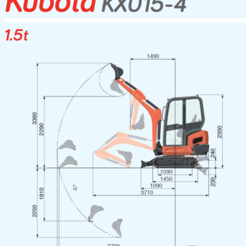 Kubota KX015-4 1.5t Mini Digger Hire